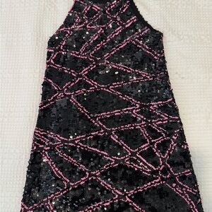 Flowers by Zoe Pink and Black Sheath Cocktail Dress